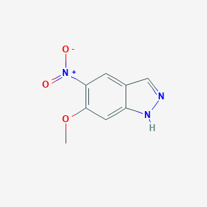 molecular formula C8H7N3O3 B121919 6-甲氧基-5-硝基-1H-吲唑 CAS No. 152626-75-0