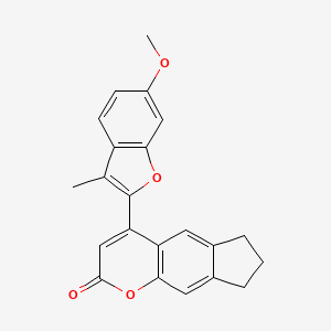 4-(6-methoxy-3-methyl-1-benzofuran-2-yl)-7,8-dihydrocyclopenta[g]chromen-2(6H)-one