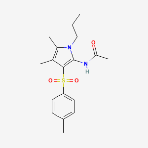 N-{4,5-dimethyl-3-[(4-methylphenyl)sulfonyl]-1-propyl-1H-pyrrol-2-yl}acetamide