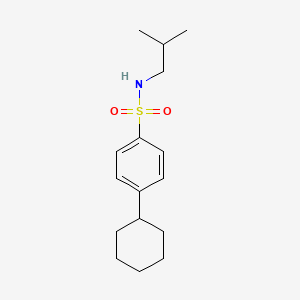 4-cyclohexyl-N-(2-methylpropyl)benzenesulfonamide