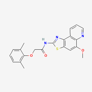 2-(2,6-dimethylphenoxy)-N-[(2Z)-5-methoxy[1,3]thiazolo[4,5-f]quinolin-2(1H)-ylidene]acetamide