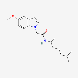 molecular formula C19H28N2O2 B12192073 2-(5-methoxy-1H-indol-1-yl)-N-(6-methylheptan-2-yl)acetamide 