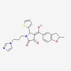 2H-Pyrrol-2-one, 4-[(2,3-dihydro-2-methyl-5-benzofuranyl)carbonyl]-1,5-dihydro-3-hydroxy-1-[3-(1H-imidazol-1-yl)propyl]-5-(2-thienyl)-