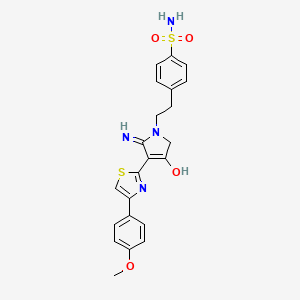 4-(2-{4-hydroxy-2-imino-3-[4-(4-methoxyphenyl)-1,3-thiazol-2-yl]-2,5-dihydro-1H-pyrrol-1-yl}ethyl)benzenesulfonamide