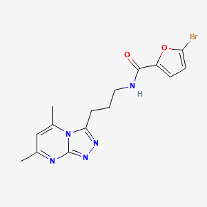 molecular formula C15H16BrN5O2 B12192114 5-bromo-N-[3-(5,7-dimethyl[1,2,4]triazolo[4,3-a]pyrimidin-3-yl)propyl]furan-2-carboxamide 