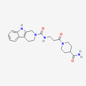 N-[3-(4-carbamoylpiperidin-1-yl)-3-oxopropyl]-1,3,4,9-tetrahydro-2H-beta-carboline-2-carboxamide