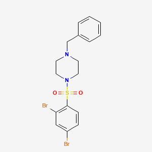 1-Benzyl-4-(2,4-dibromobenzenesulfonyl)piperazine