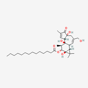 molecular formula C34H54O7 B1219216 佛波醇-12-肉豆蔻酸酯 CAS No. 20839-06-9
