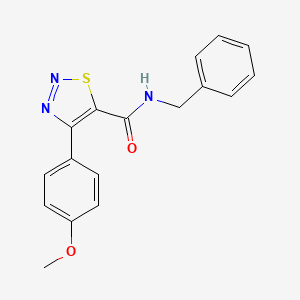 molecular formula C17H15N3O2S B12192178 N-benzyl-4-(4-methoxyphenyl)-1,2,3-thiadiazole-5-carboxamide 