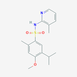 4-methoxy-2-methyl-N-(3-methylpyridin-2-yl)-5-(propan-2-yl)benzene-1-sulfonamide