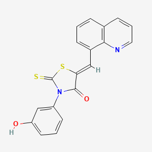 3-(3-Hydroxyphenyl)-5-(8-quinolylmethylene)-2-thioxo-1,3-thiazolidin-4-one