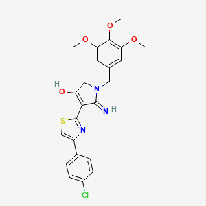 4-[4-(4-chlorophenyl)-1,3-thiazol-2-yl]-5-imino-1-(3,4,5-trimethoxybenzyl)-2,5-dihydro-1H-pyrrol-3-ol