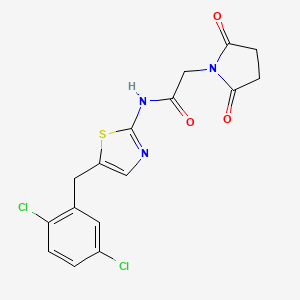 N-[5-(2,5-dichlorobenzyl)-1,3-thiazol-2-yl]-2-(2,5-dioxopyrrolidin-1-yl)acetamide