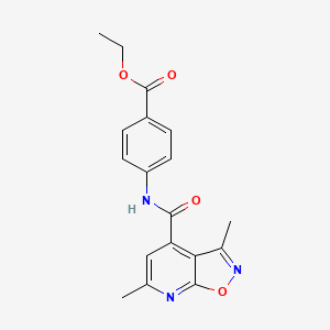 Ethyl 4-{[(3,6-dimethyl[1,2]oxazolo[5,4-b]pyridin-4-yl)carbonyl]amino}benzoate