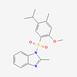 1-[2-methoxy-4-methyl-5-(propan-2-yl)benzenesulfonyl]-2-methyl-1H-1,3-benzodiazole