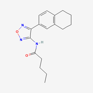 N-[4-(5,6,7,8-tetrahydronaphthalen-2-yl)-1,2,5-oxadiazol-3-yl]pentanamide