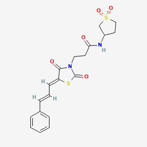 N-(1,1-dioxidotetrahydrothiophen-3-yl)-3-{(5Z)-2,4-dioxo-5-[(2E)-3-phenylprop-2-en-1-ylidene]-1,3-thiazolidin-3-yl}propanamide