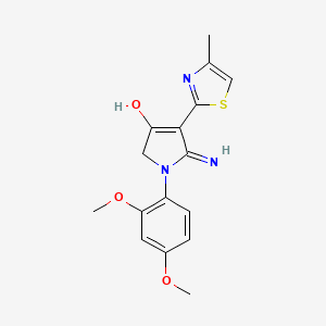 5-amino-1-(2,4-dimethoxyphenyl)-4-(4-methyl-1,3-thiazol-2-yl)-1,2-dihydro-3H-pyrrol-3-one