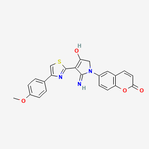 5-amino-4-[4-(4-methoxyphenyl)-1,3-thiazol-2-yl]-1-(2-oxo-2H-chromen-6-yl)-1,2-dihydro-3H-pyrrol-3-one