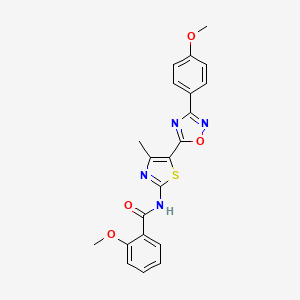 2-methoxy-N-[(2Z)-5-[3-(4-methoxyphenyl)-1,2,4-oxadiazol-5-yl]-4-methyl-1,3-thiazol-2(3H)-ylidene]benzamide