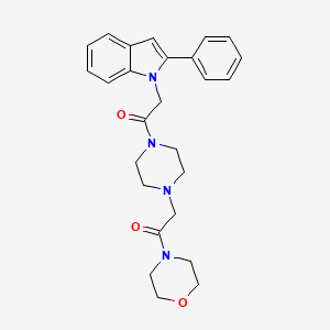 1-(morpholin-4-yl)-2-{4-[(2-phenyl-1H-indol-1-yl)acetyl]piperazin-1-yl}ethanone