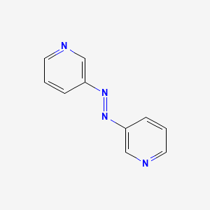 molecular formula C10H8N4 B1219265 吡啶，3,3'-偶氮双- CAS No. 2633-01-4