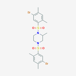 1,4-Bis(5-bromo-2,4-dimethylbenzenesulfonyl)-2-methylpiperazine