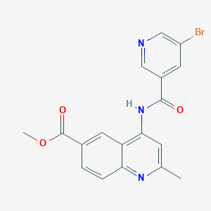 Methyl 4-{[(5-bromopyridin-3-yl)carbonyl]amino}-2-methylquinoline-6-carboxylate