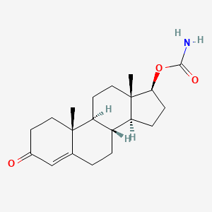 B1219271 17beta-Aminocarbonyloxy-4-androsten-3-one CAS No. 34385-95-0