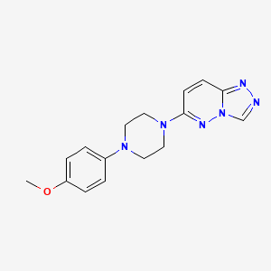 molecular formula C16H18N6O B12192717 6-[4-(4-Methoxyphenyl)piperazin-1-yl][1,2,4]triazolo[4,3-b]pyridazine 