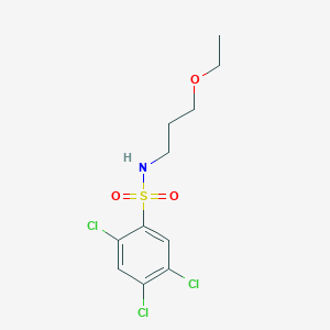 molecular formula C11H14Cl3NO3S B12192731 2,4,5-trichloro-N-(3-ethoxypropyl)benzene-1-sulfonamide 