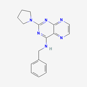 molecular formula C17H18N6 B12192737 Benzyl(2-pyrrolidinylpteridin-4-yl)amine 