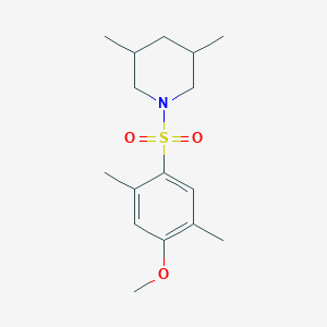 molecular formula C16H25NO3S B12192794 1-[(4-Methoxy-2,5-dimethylphenyl)sulfonyl]-3,5-dimethylpiperidine 