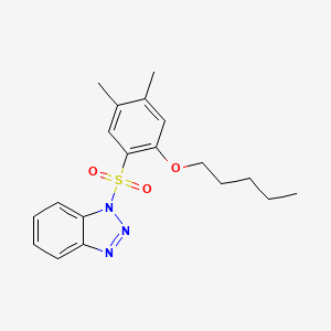 1-[4,5-dimethyl-2-(pentyloxy)benzenesulfonyl]-1H-1,2,3-benzotriazole