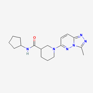 molecular formula C17H24N6O B12192848 N-cyclopentyl-1-(3-methyl[1,2,4]triazolo[4,3-b]pyridazin-6-yl)piperidine-3-carboxamide 