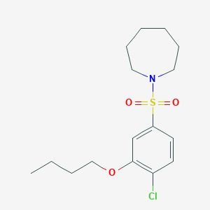 molecular formula C16H24ClNO3S B12192872 1-(3-Butoxy-4-chlorobenzenesulfonyl)azepane 