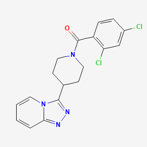 (2,4-Dichlorophenyl)[4-([1,2,4]triazolo[4,3-a]pyridin-3-yl)piperidin-1-yl]methanone