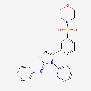 4-(3-morpholin-4-ylsulfonylphenyl)-N,3-diphenyl-1,3-thiazol-2-imine