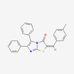 (2E)-2-(4-methylbenzylidene)-5,6-diphenylimidazo[2,1-b][1,3]thiazol-3(2H)-one