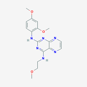 (2,4-Dimethoxyphenyl){4-[(2-methoxyethyl)amino]pteridin-2-yl}amine