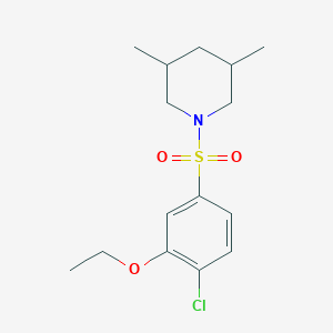 1-(4-Chloro-3-ethoxybenzenesulfonyl)-3,5-dimethylpiperidine