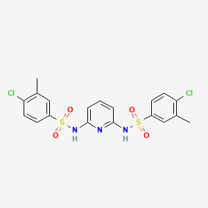 4-chloro-N-[6-(4-chloro-3-methylbenzenesulfonamido)pyridin-2-yl]-3-methylbenzene-1-sulfonamide