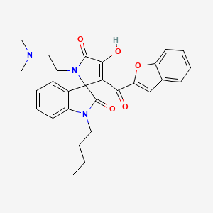 3'-(1-benzofuran-2-ylcarbonyl)-1-butyl-1'-[2-(dimethylamino)ethyl]-4'-hydroxyspiro[indole-3,2'-pyrrole]-2,5'(1H,1'H)-dione