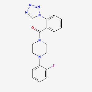 molecular formula C18H17FN6O B12193096 [4-(2-fluorophenyl)piperazin-1-yl][2-(1H-tetrazol-1-yl)phenyl]methanone 