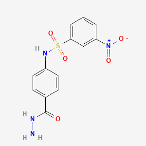 N-[4-(hydrazinecarbonyl)phenyl]-3-nitrobenzene-1-sulfonamide