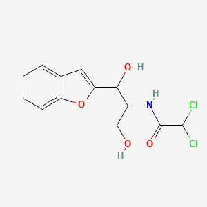 B1219314 Acetamide, N-(2-(2-benzofuranyl)-2-hydroxy-1-(hydroxymethyl)ethyl)-2,2-dichloro- CAS No. 77612-14-7