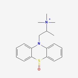 B1219315 10H-Phenothiazine-10-ethanaminium, N,N,N,alpha-tetramethyl-, 5-oxide CAS No. 40746-00-7