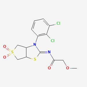 N-[(2E)-3-(2,3-dichlorophenyl)-5,5-dioxidotetrahydrothieno[3,4-d][1,3]thiazol-2(3H)-ylidene]-2-methoxyacetamide