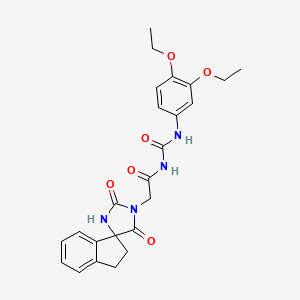 [(3,4-diethoxyphenyl)amino]-N-[2-(2-hydroxy-5-oxospiro[2-imidazoline-4,1'-inda ne]yl)acetyl]carboxamide