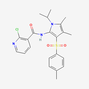 2-chloro-N-{4,5-dimethyl-3-[(4-methylphenyl)sulfonyl]-1-(propan-2-yl)-1H-pyrrol-2-yl}pyridine-3-carboxamide